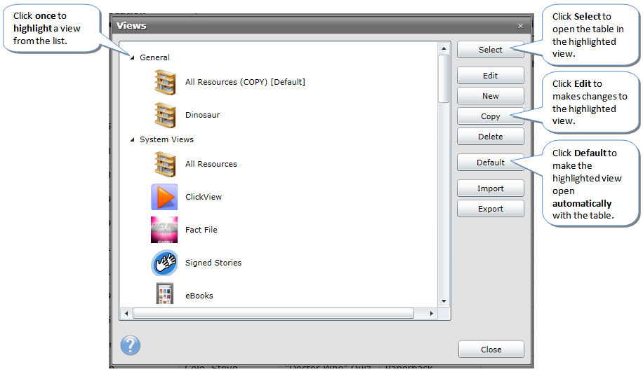 Selecting a Page View